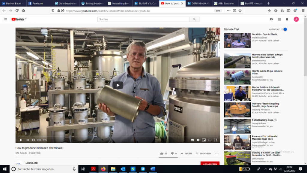 Herstellung biobasierter Chemikalien am ATB