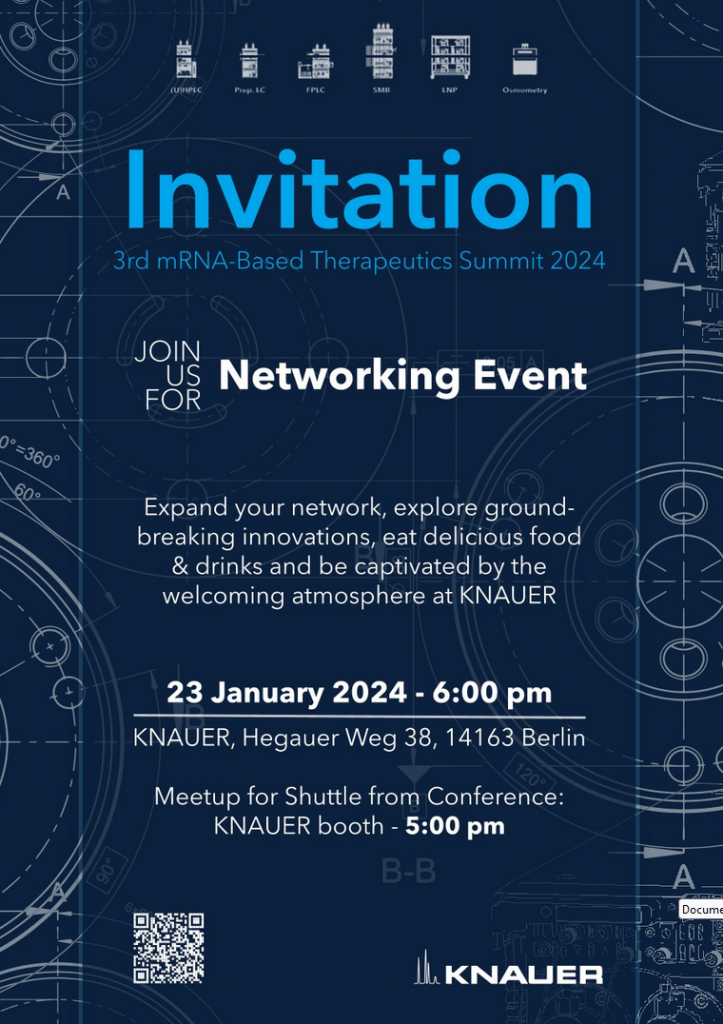 KNAUER at mRNA Based Therapeutics Summit Europe