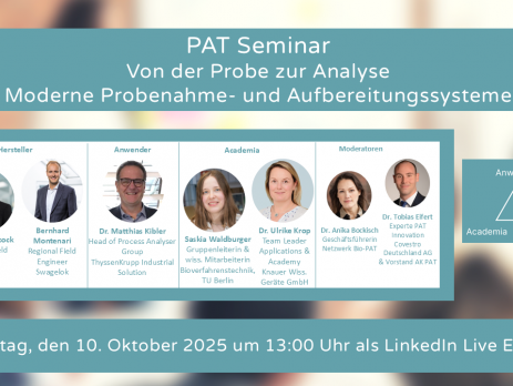 PAT Seminar: Von der Probe zur Analyse